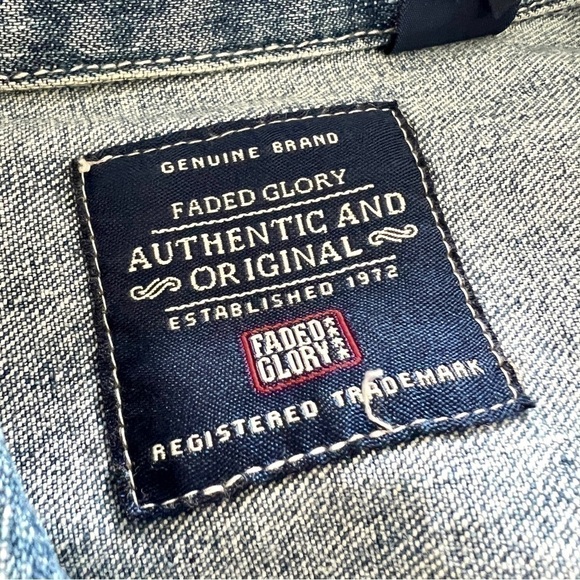 FADED GLORY Woman's Denim Medium Wash Button Down Jacket Size S - Picture 5 of 11